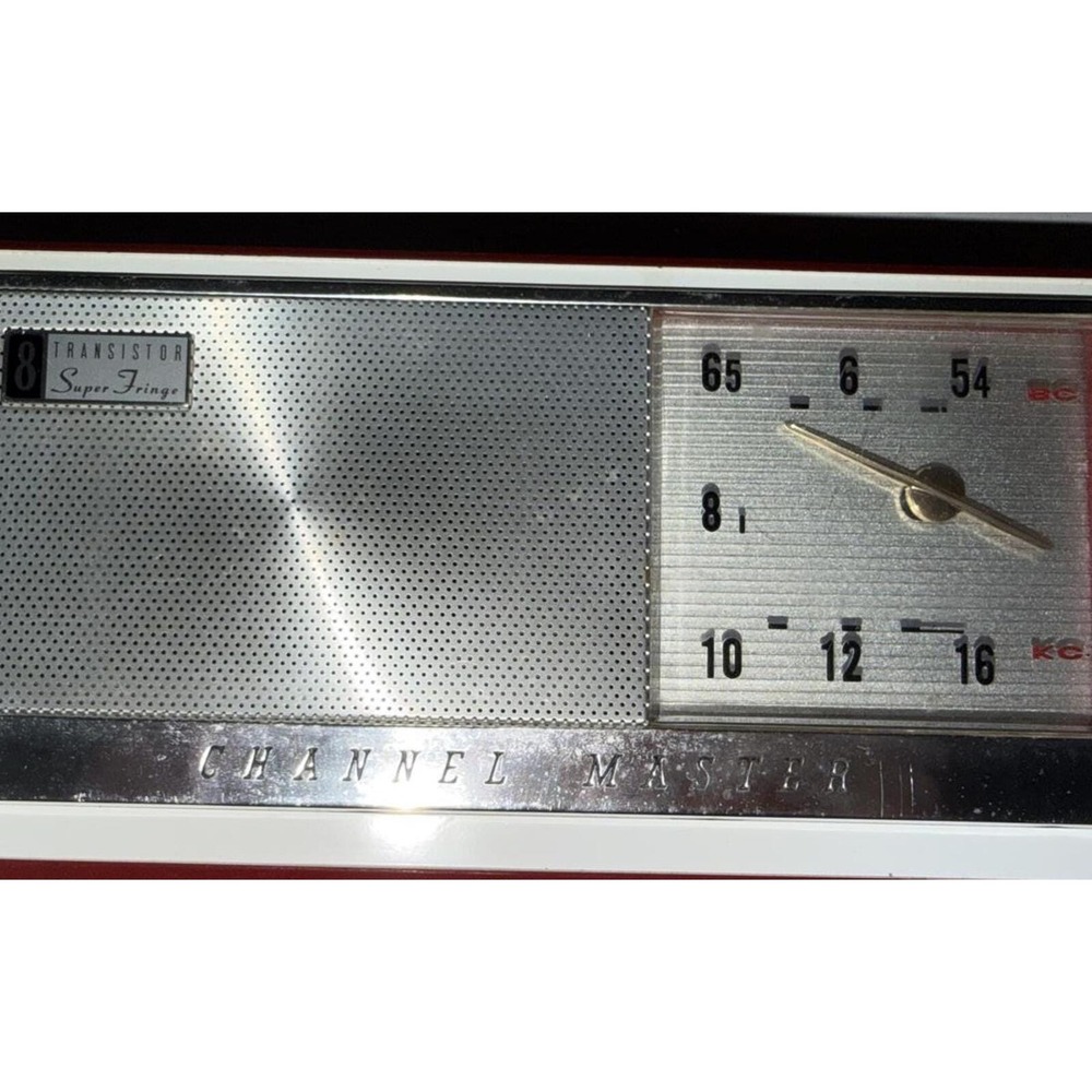 Vintage Channel Master 8 Transistor Super Fringe Red Radio Sanyo Japan As-Is